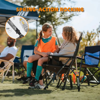 Breathable Rocking Chair, 350lbs Capacity, Extra-Wide Back (Free Table Included)