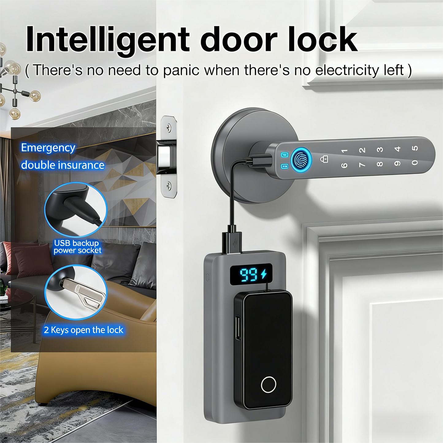 Bluetooth-Enabled Smart Door Lock with Multiple Access Options