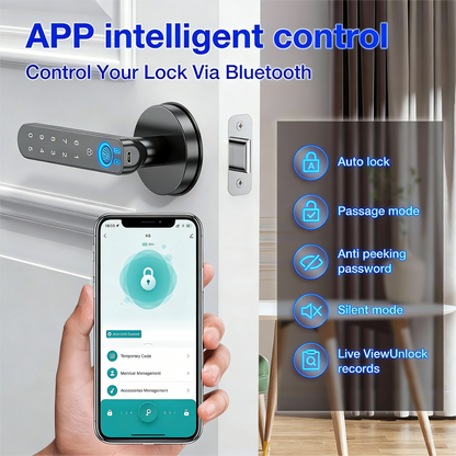 Bluetooth-Enabled Smart Door Lock with Multiple Access Options