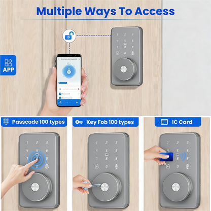 Bluetooth-Connected Smart Door Lock with Multiple Access Methods
