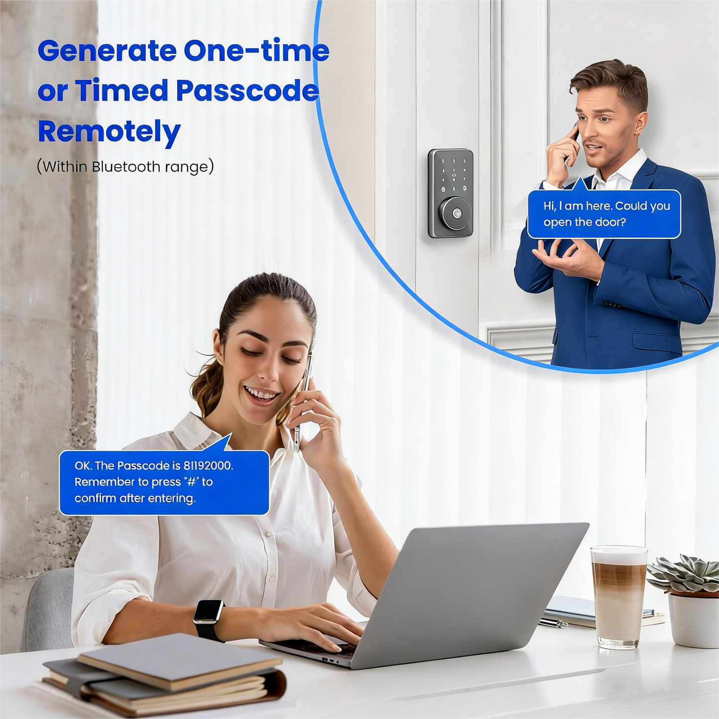 Bluetooth-Connected Smart Door Lock with Multiple Access Methods