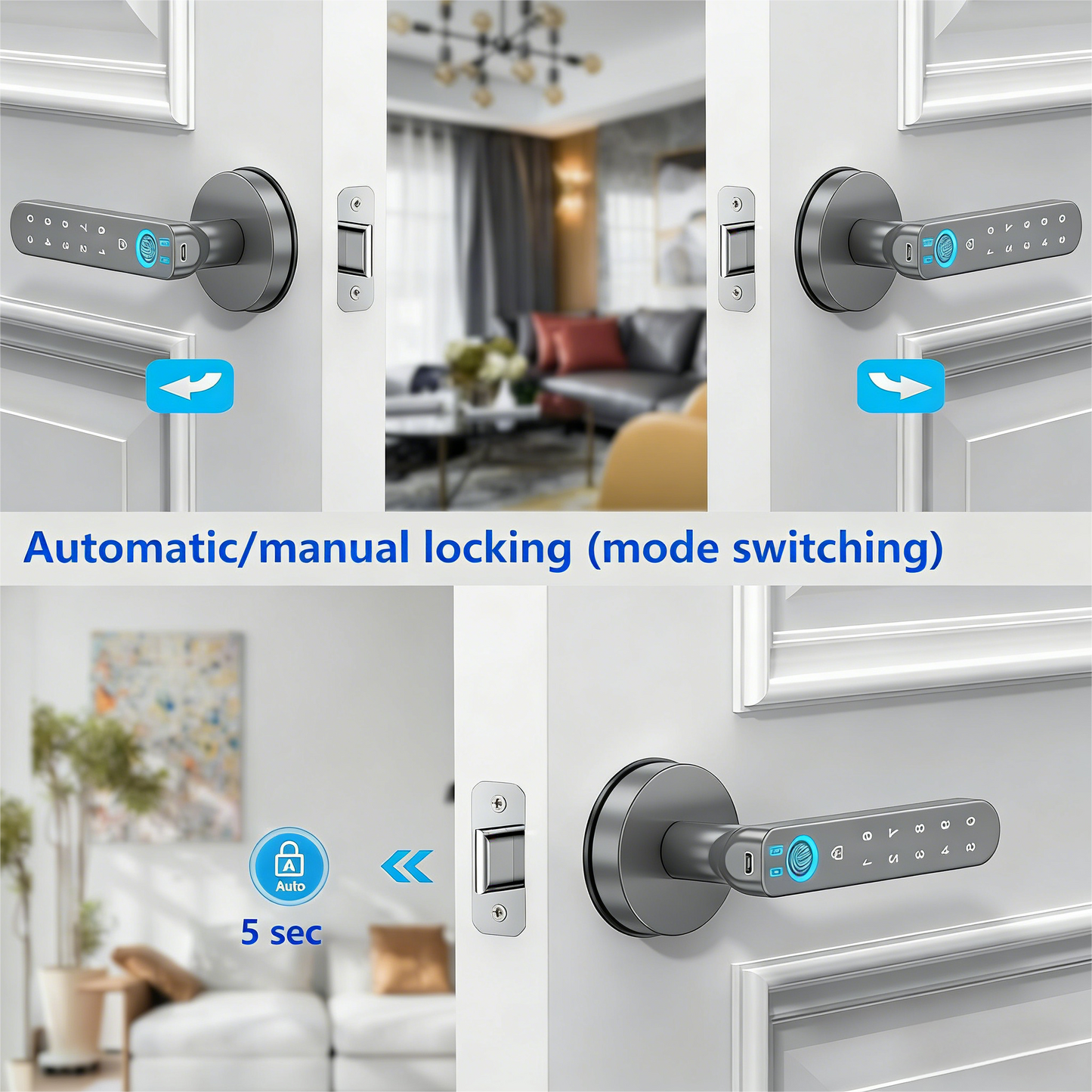 Bluetooth-Enabled Smart Door Lock with Multiple Access Options