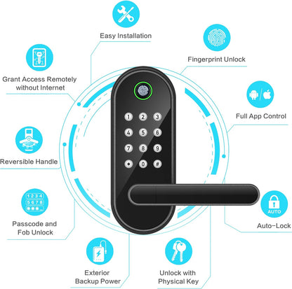 Smart Wi-Fi Door Lock with Multiple Unlock Options