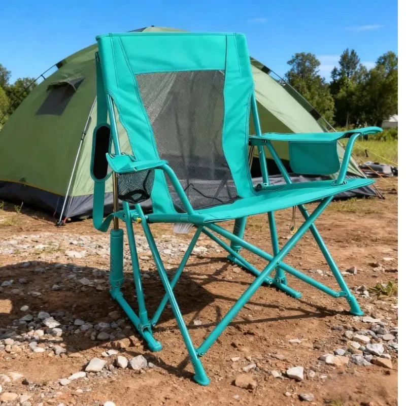 Breathable Rocking Chair, 350lbs Capacity, Extra-Wide Back (Free Table Included)