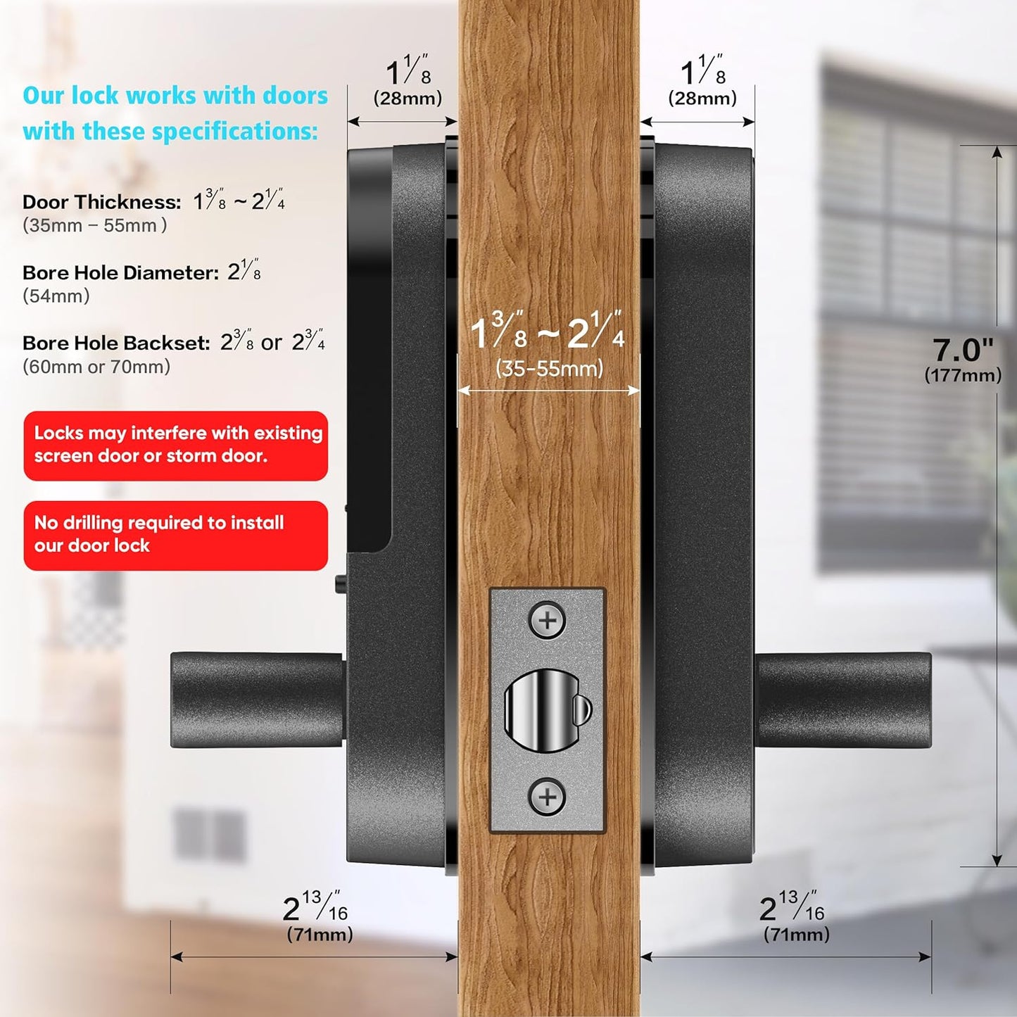 Smart Wi-Fi Door Lock with Multiple Unlock Options