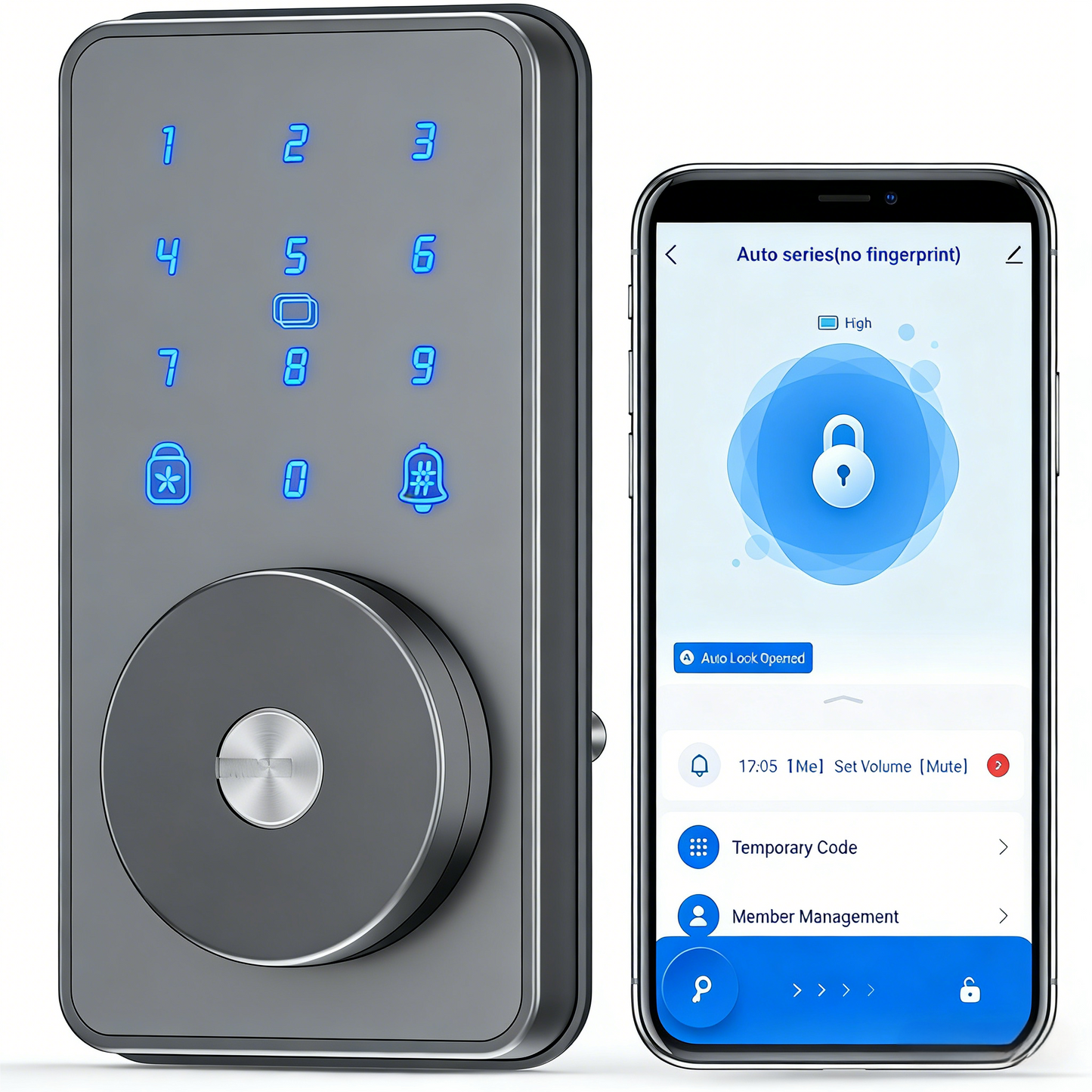 Bluetooth-Connected Smart Door Lock with Multiple Access Methods
