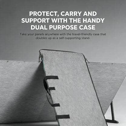 400W Portable Solar Panel, Foldable, IP68 Waterproof with Stand