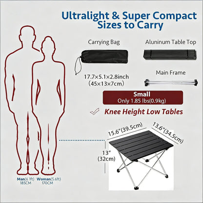 Aluminum Folding Table, Portable & Multi-Use