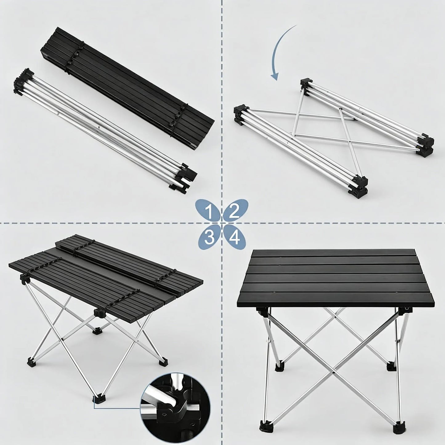 Aluminum Folding Table, Portable & Multi-Use